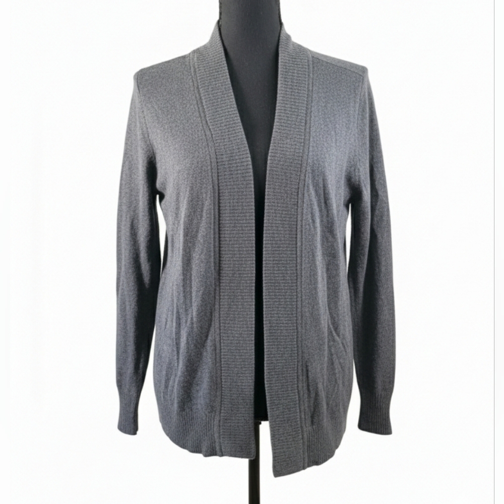 Worthington Charcoal Open-Front Cardigan